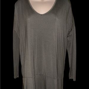 Cupio Gray Relaxed Long Sleeve Tunic